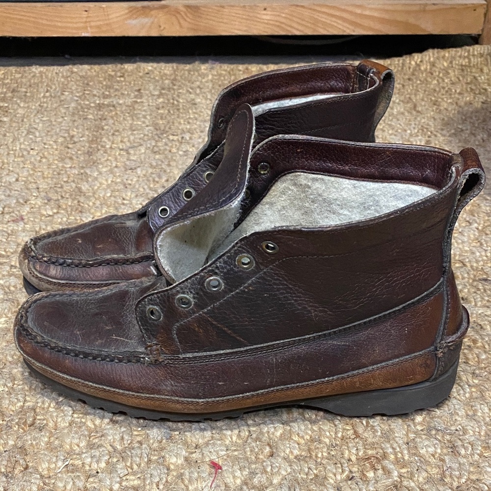 Vintage L.L. Bean Handsewn Moc Toe Boots Freeport ME Made in USA Men’s 8.5